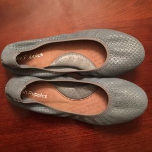 Turquoise flats- Hush Puppies, size 7